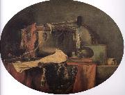 Jean Baptiste Simeon Chardin Military ceremonial instruments oil painting